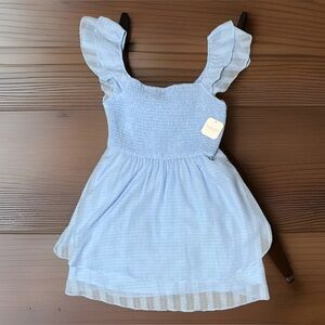 Altar'd State Mini Dress Size M Color: Sky Blue Tie In Back Sleeveless NWT